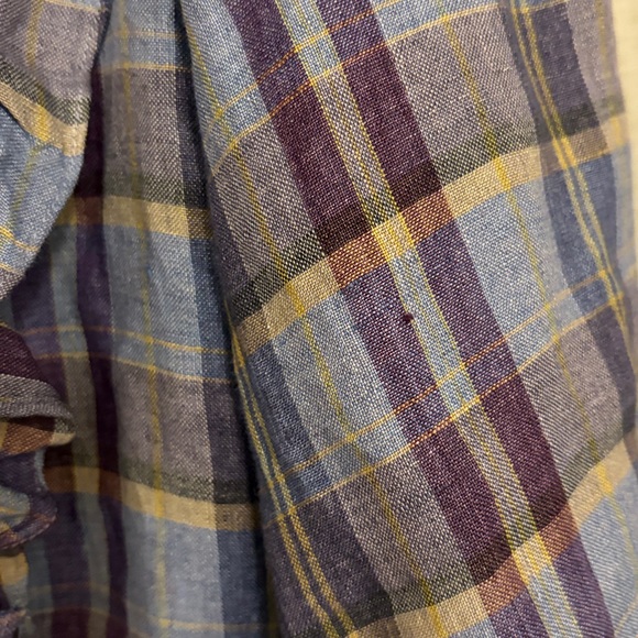 Sezane Jane Shirt Blush Check Print - Size 12 - Picture 6 of 7